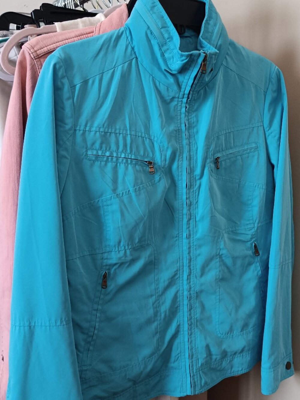 NWOT Ocean Blue Short Weather Jacket by Size M Peck & Peck